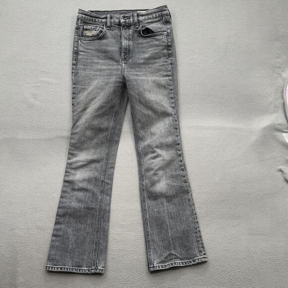 Rag & Bone Jeans Womens 26 Gray Flare Leg Stretch Denim W2015447VON VON Wash - Picture 1 of 10